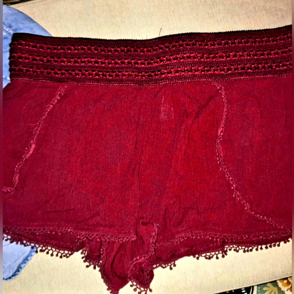 Women's Maroon Shorts
